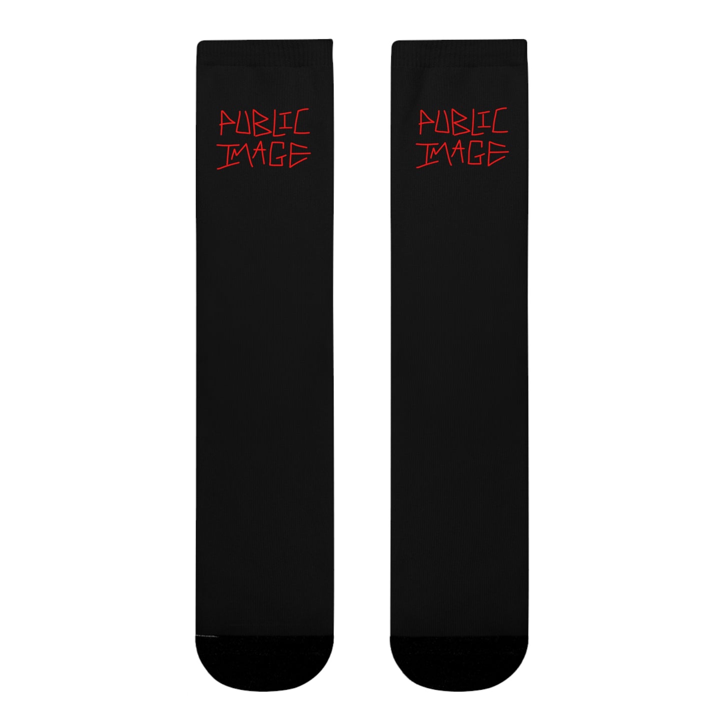 Black Graphic Crew Socks