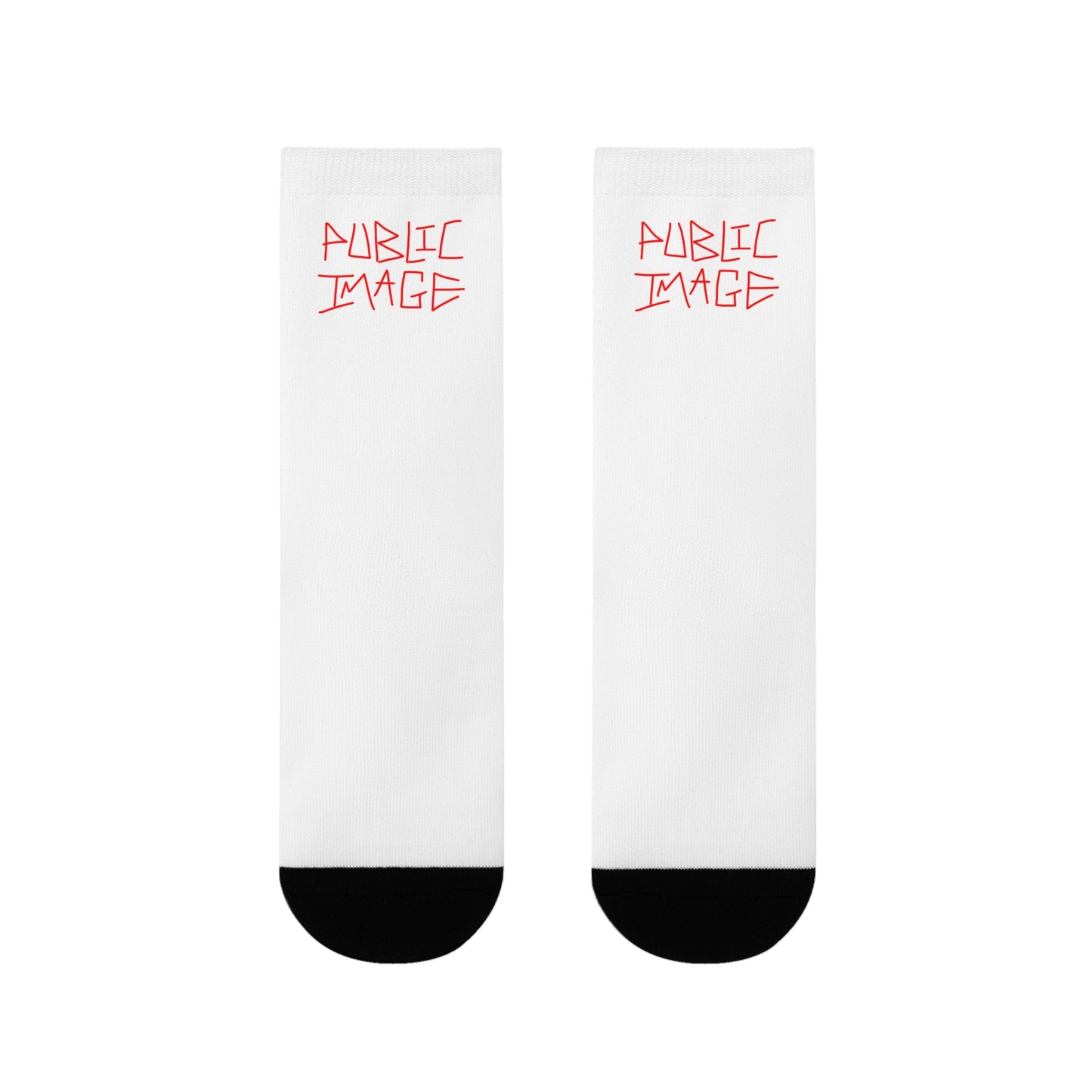 White Graphic Crew Socks