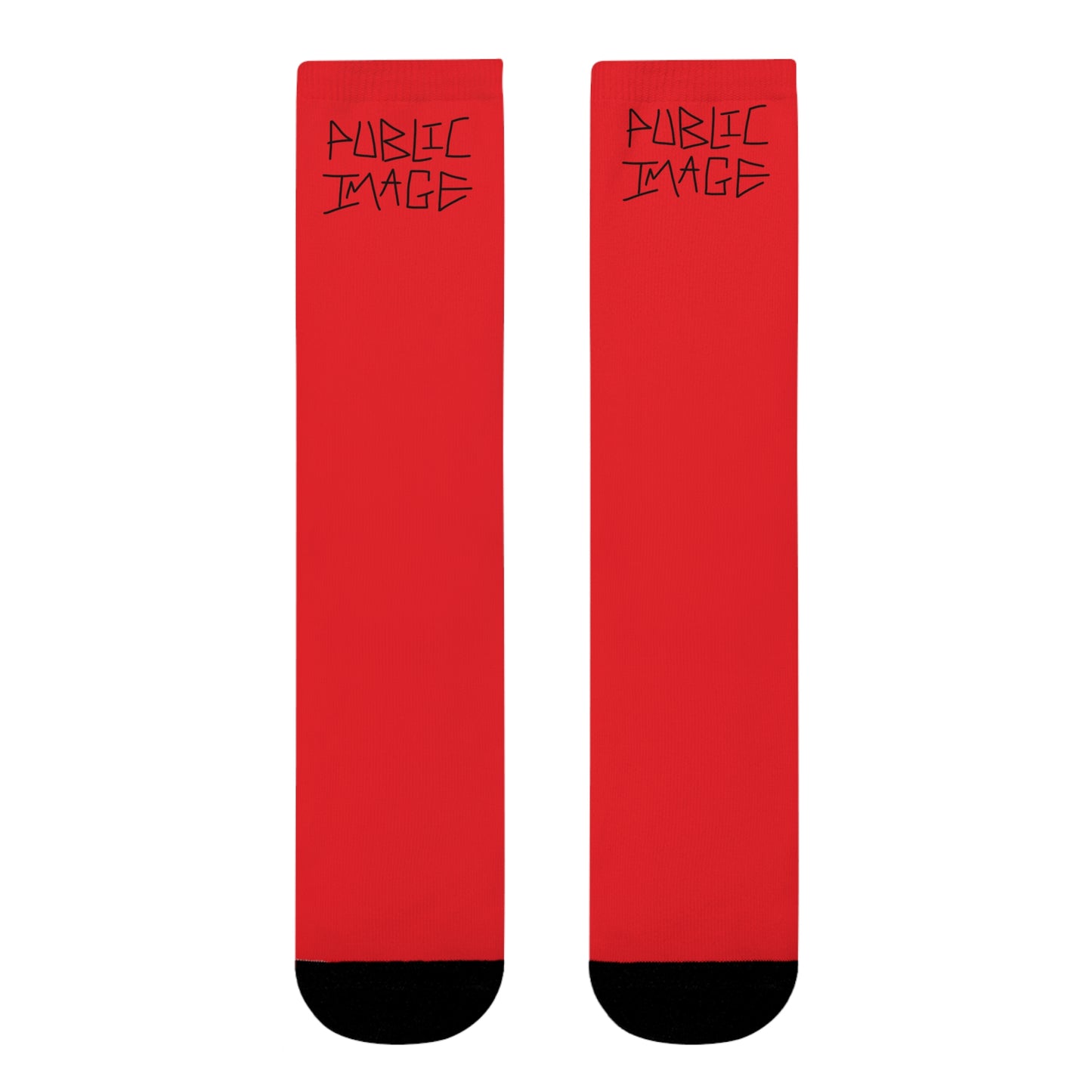 Red Graphic Crew Socks