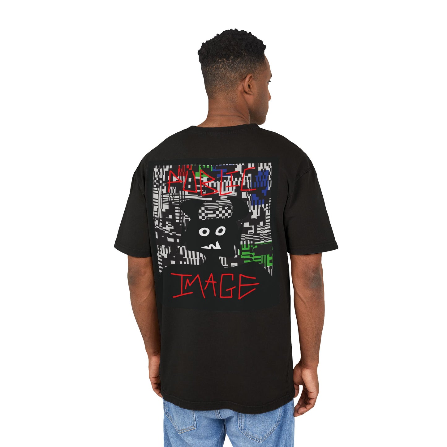 Distorted Acid Washed Heavy Oversize Tee