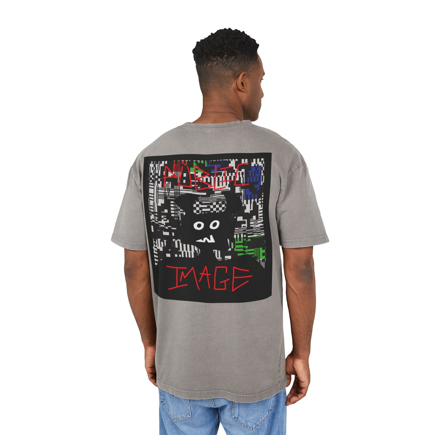 Distorted Acid Washed Heavy Oversize Tee