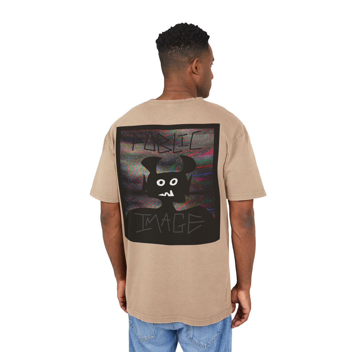 Distorted Acid Washed Heavy Oversize Tee