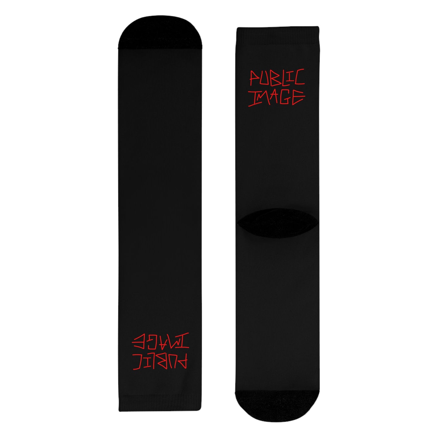 Black Graphic Crew Socks