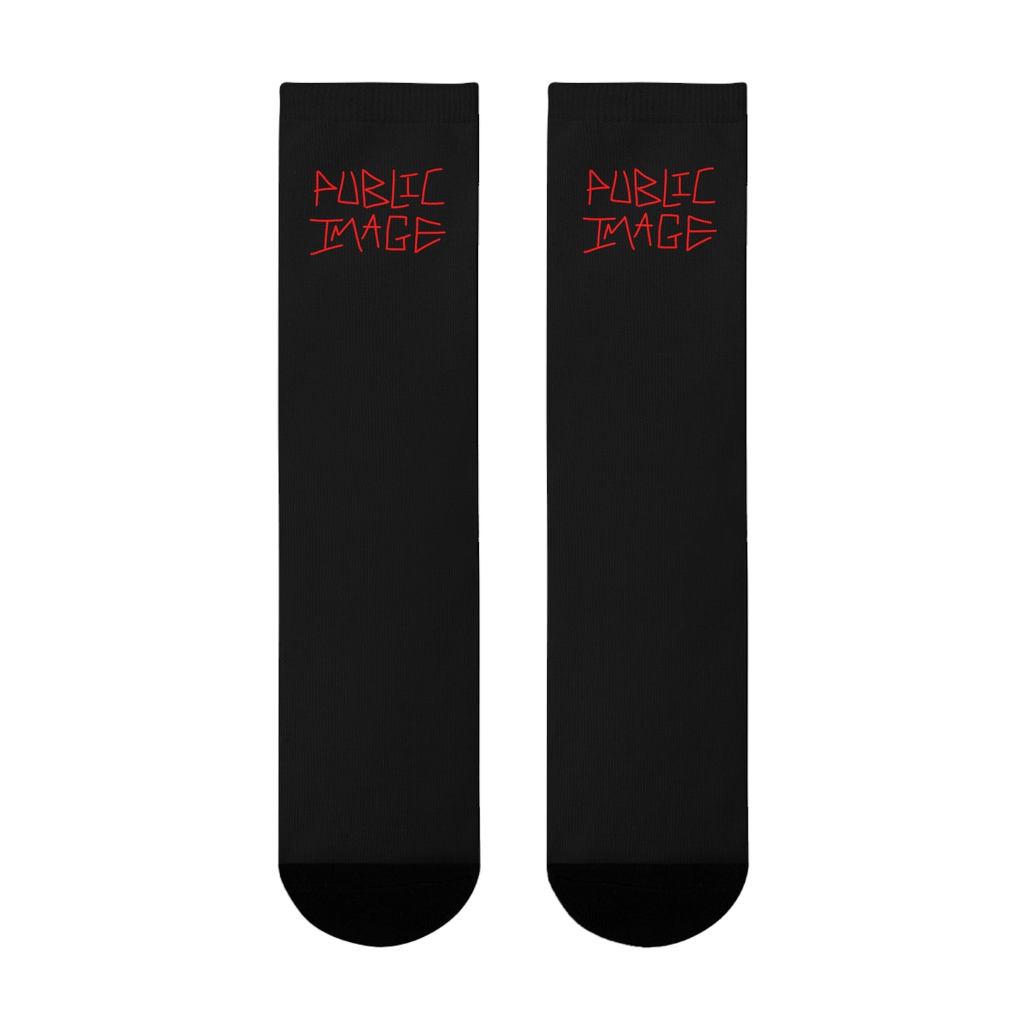 Black Graphic Crew Socks