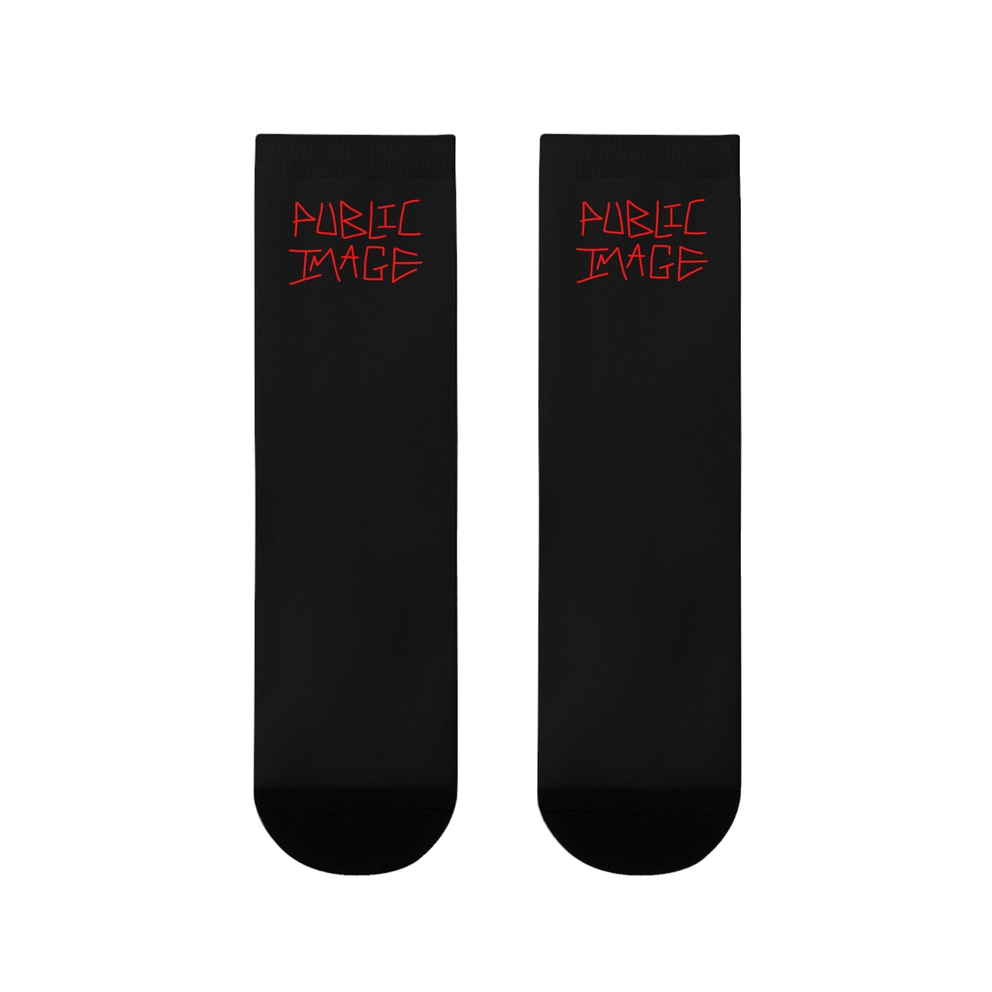 Black Graphic Crew Socks