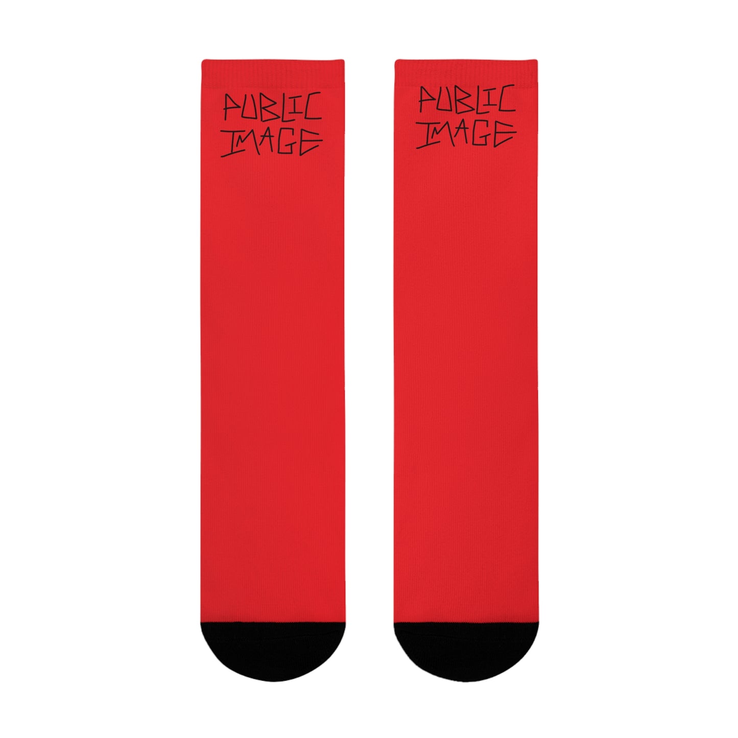 Red Graphic Crew Socks