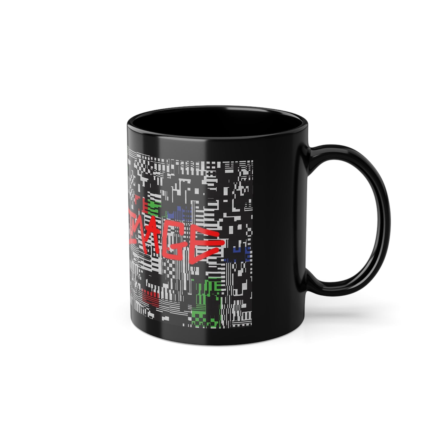 Distorted Black Mug