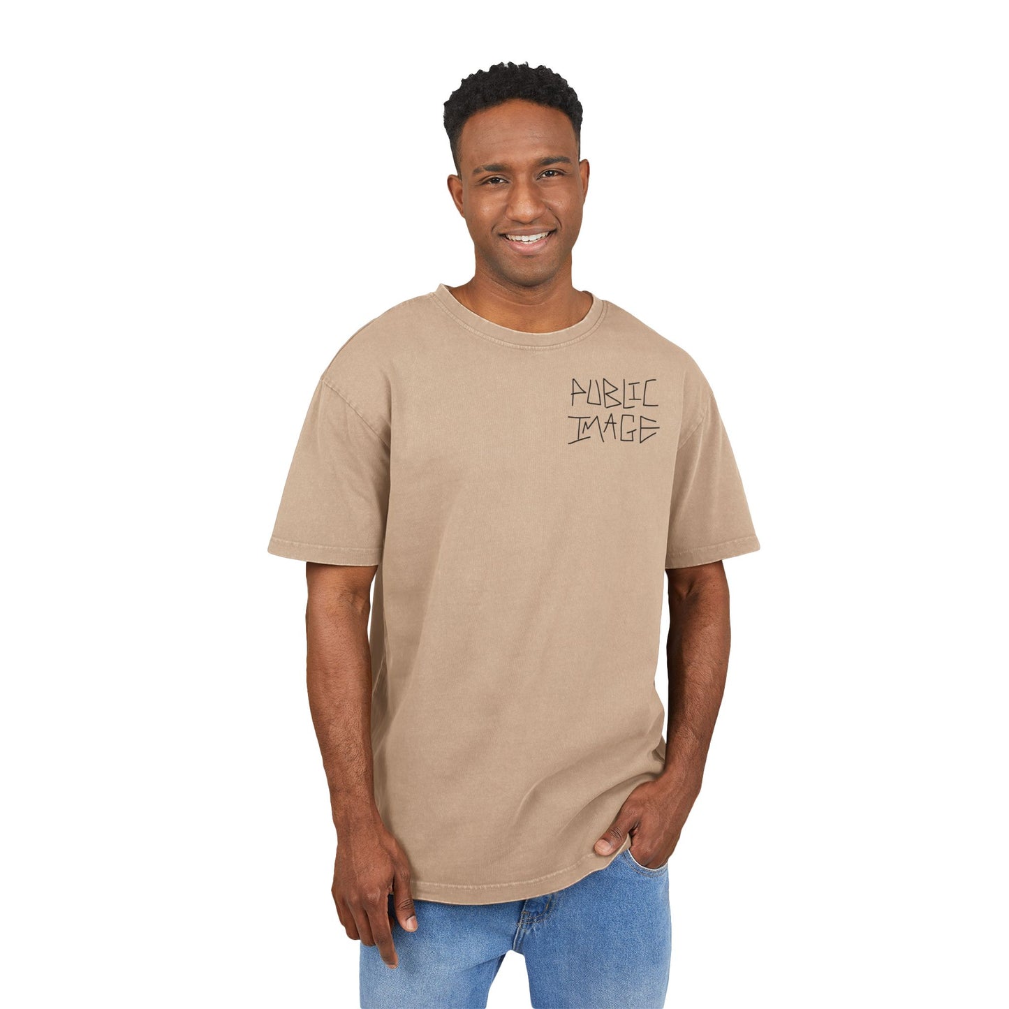 Distorted Acid Washed Heavy Oversize Tee