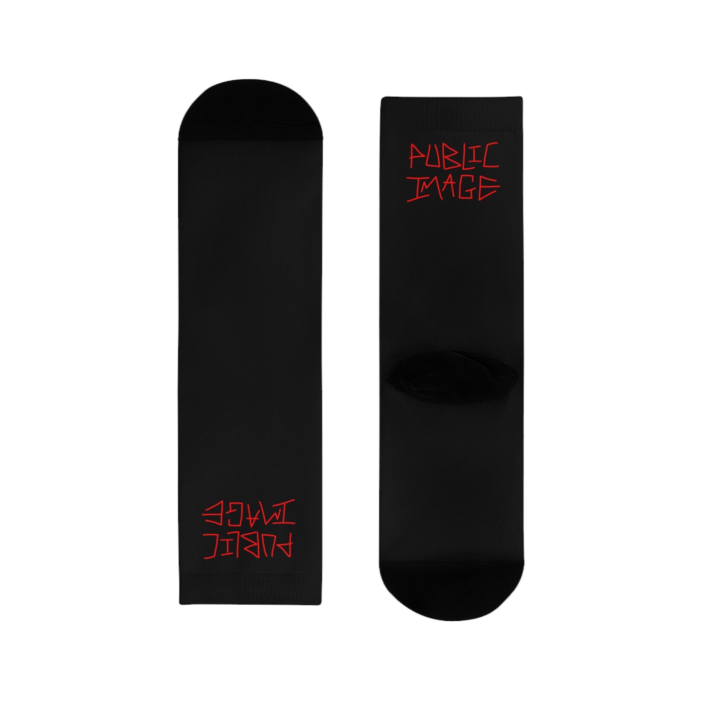 Black Graphic Crew Socks