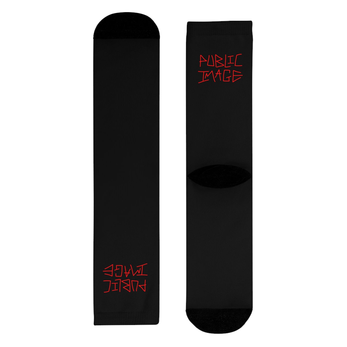 Black Graphic Crew Socks