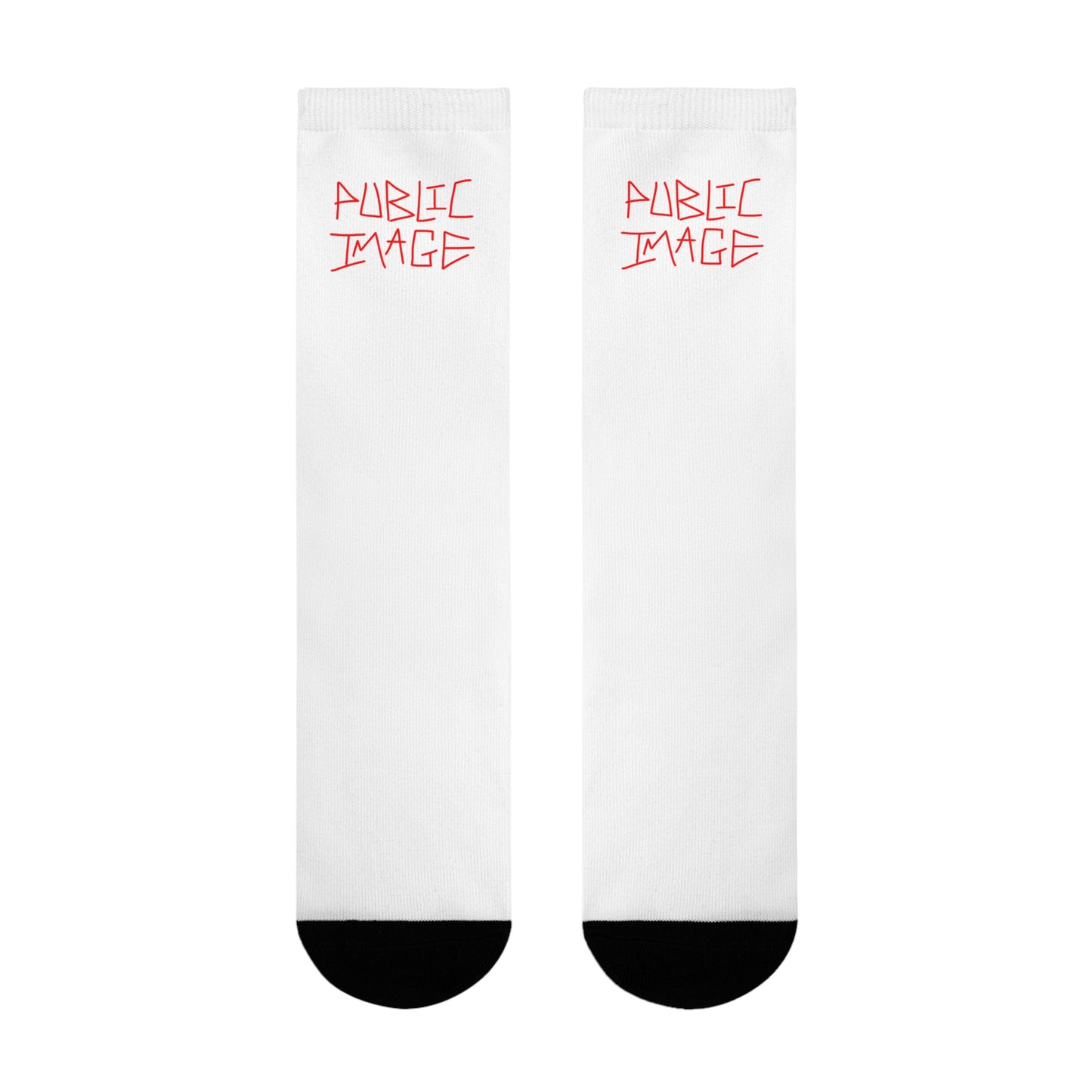 White Graphic Crew Socks