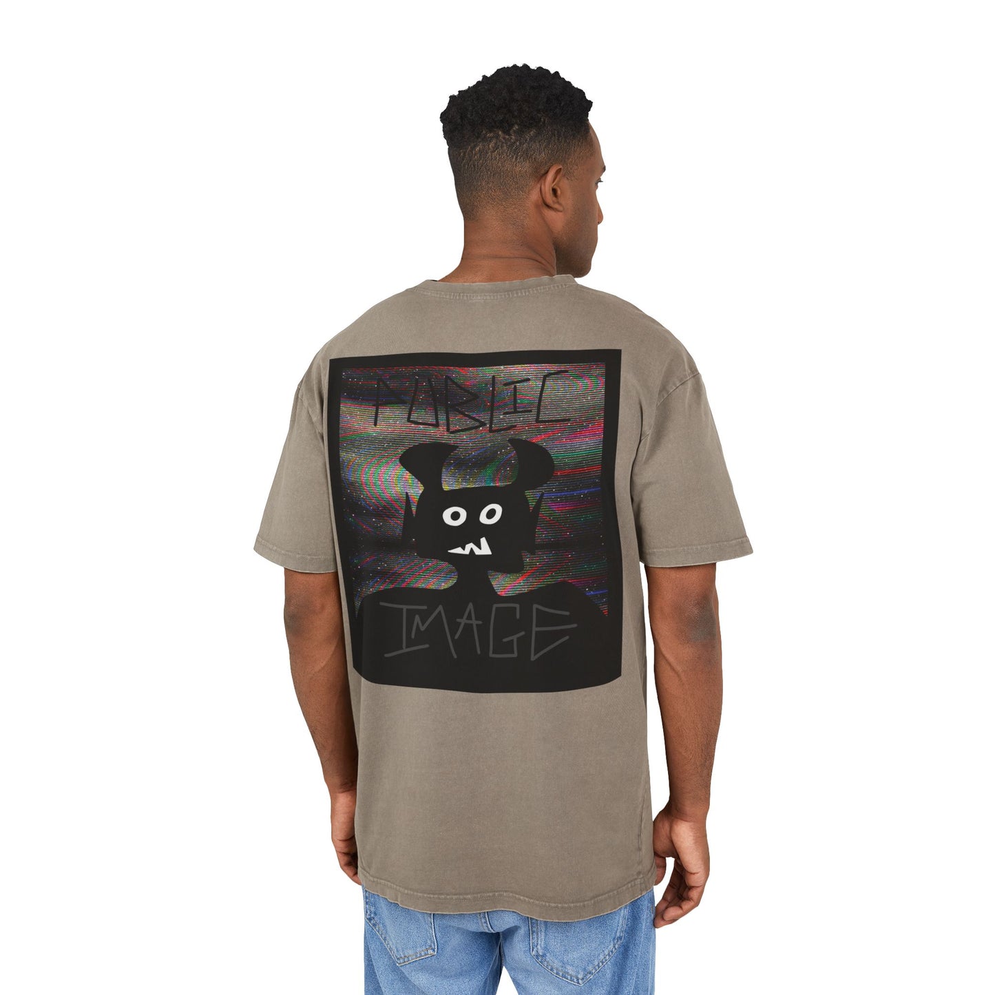 Distorted Acid Washed Heavy Oversize Tee