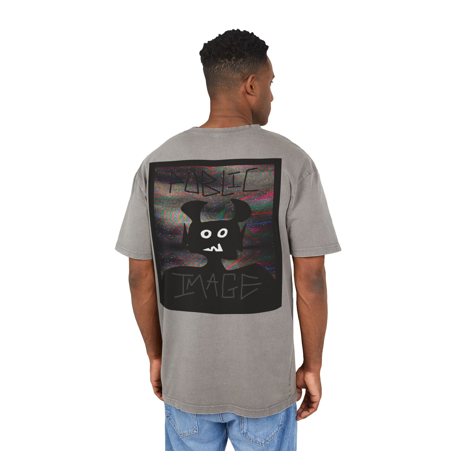Distorted Acid Washed Heavy Oversize Tee