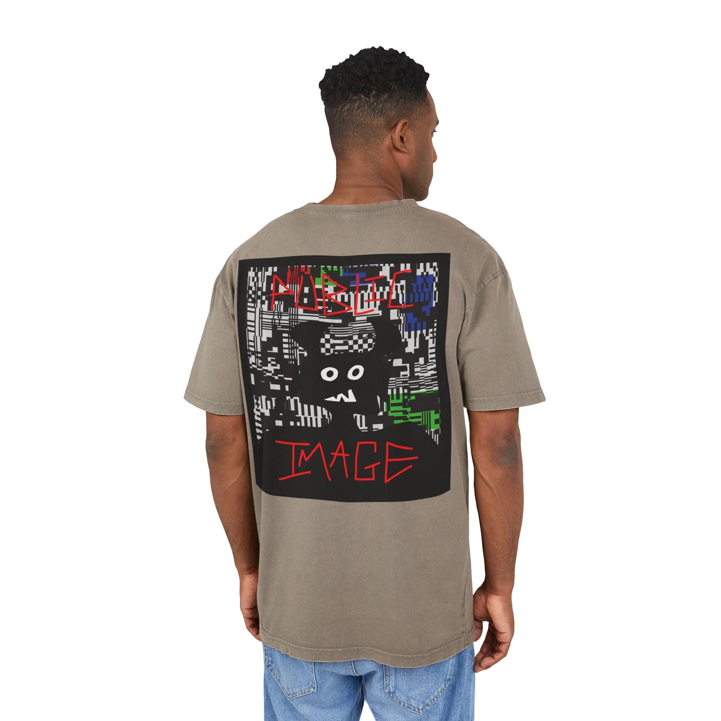 Distorted Acid Washed Heavy Oversize Tee