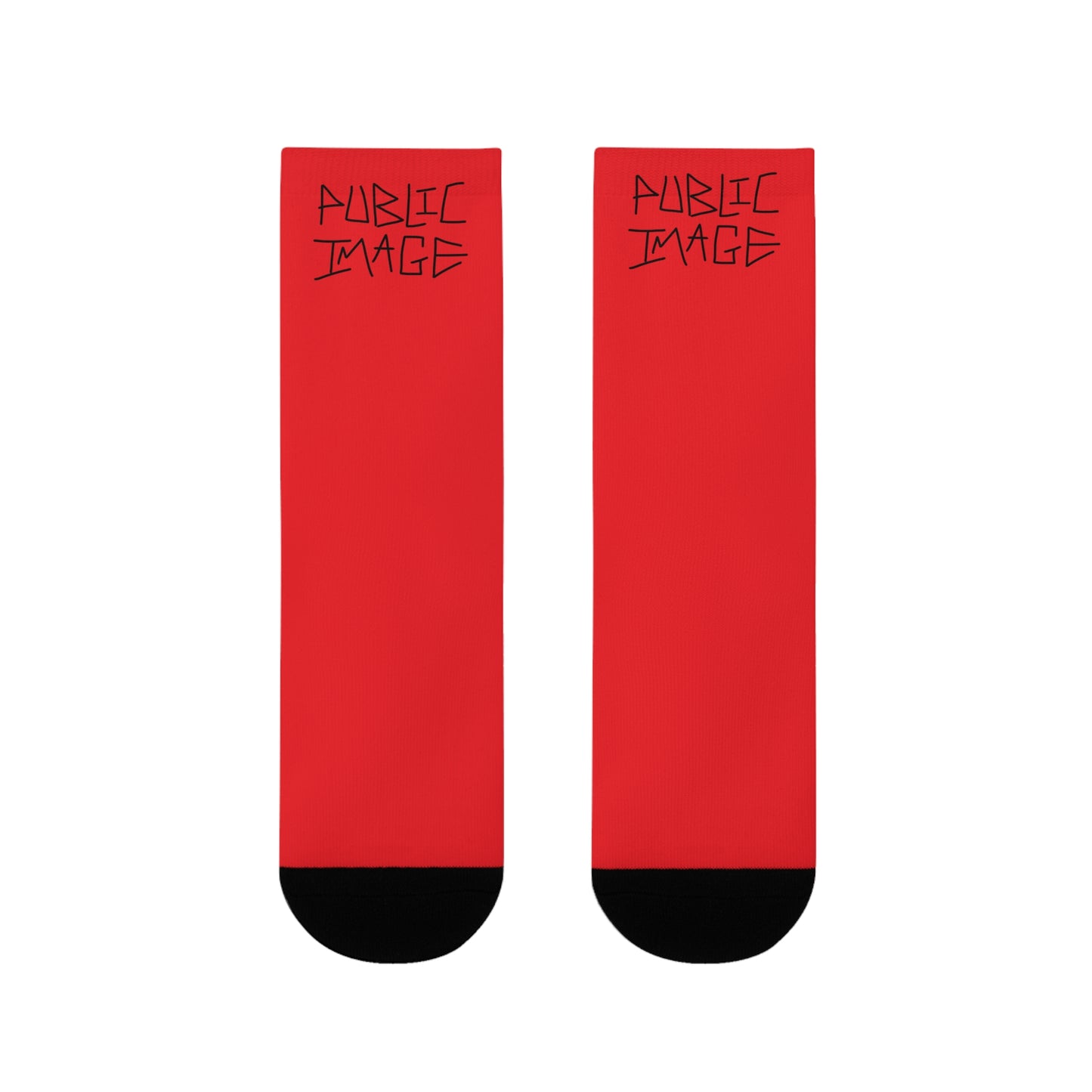 Red Graphic Crew Socks